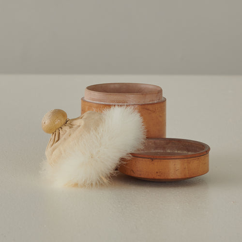 TURNED WOOD POWDER BOX